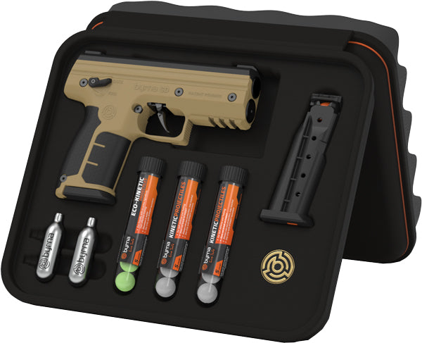 Byrna SD Tan Kinetic Kit - Includes 2 Mags and Projectiles
