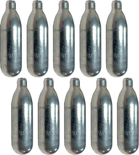 Byrna 10-Pack 12g CO2 Cartridges with 1 Lubricated Cartridge