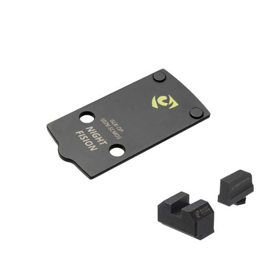 Night Fision 507K Optic Mounting Plate with Blank Sight Set for Glock 43X MOS