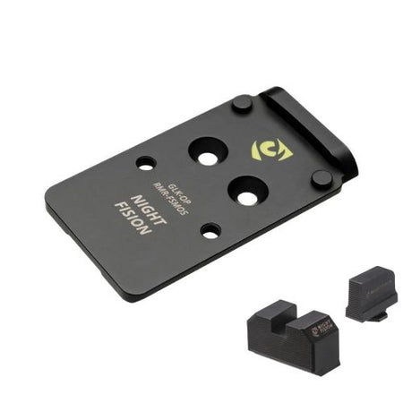 Night Fision RMR/507C Optic Mounting Plate with Blank Sight Set for Glock
