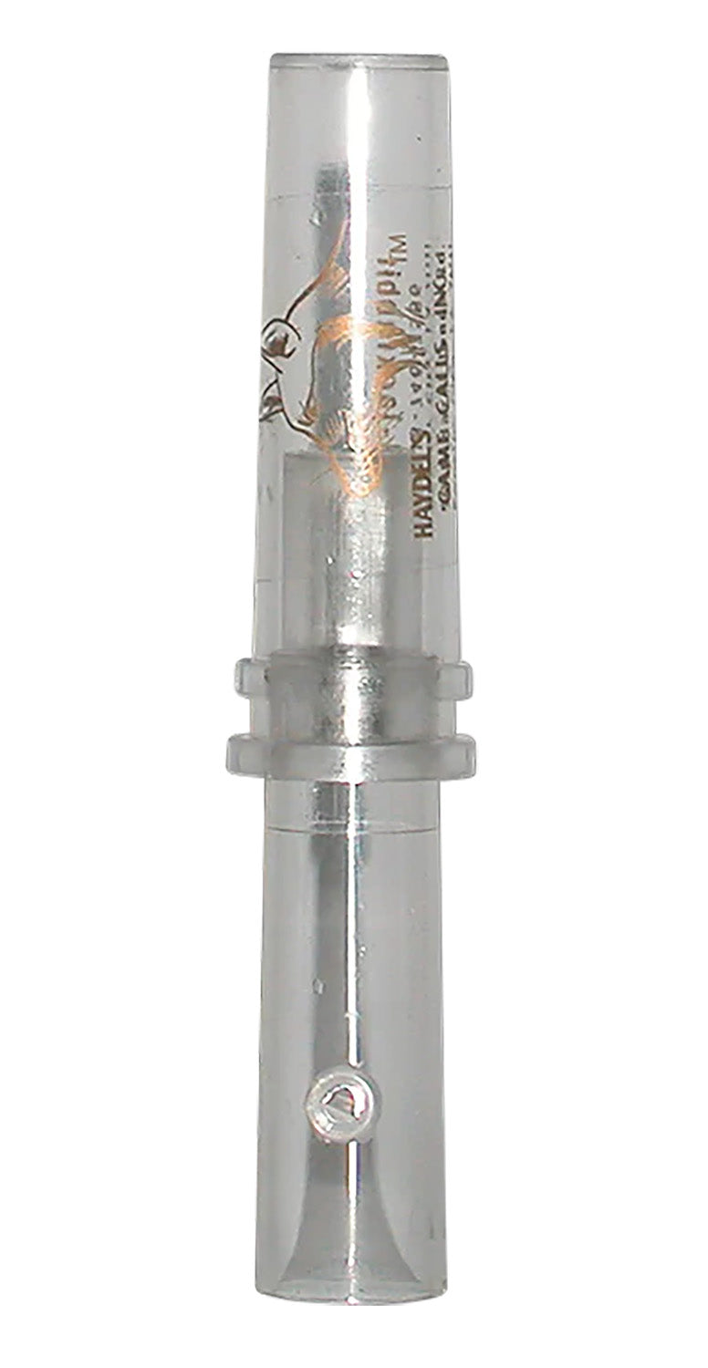 Haydel's Game Calls GHJ Baby Rabbit Double Reed Call - Cottontail/Jackrabbit Predator Attractor, Clear Acrylic