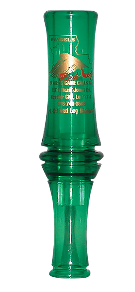 Haydel's RL99 Redleg Mallard Double Reed Open Call - Hand Tuned Duck Call, Green Plastic