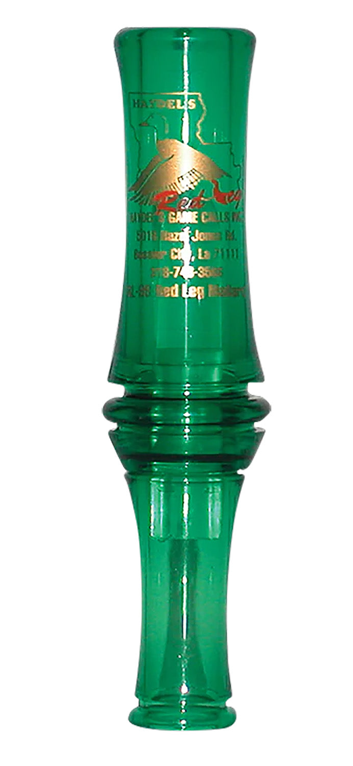 Haydel's RL99 Redleg Mallard Double Reed Open Call - Hand Tuned Duck Call, Green Plastic
