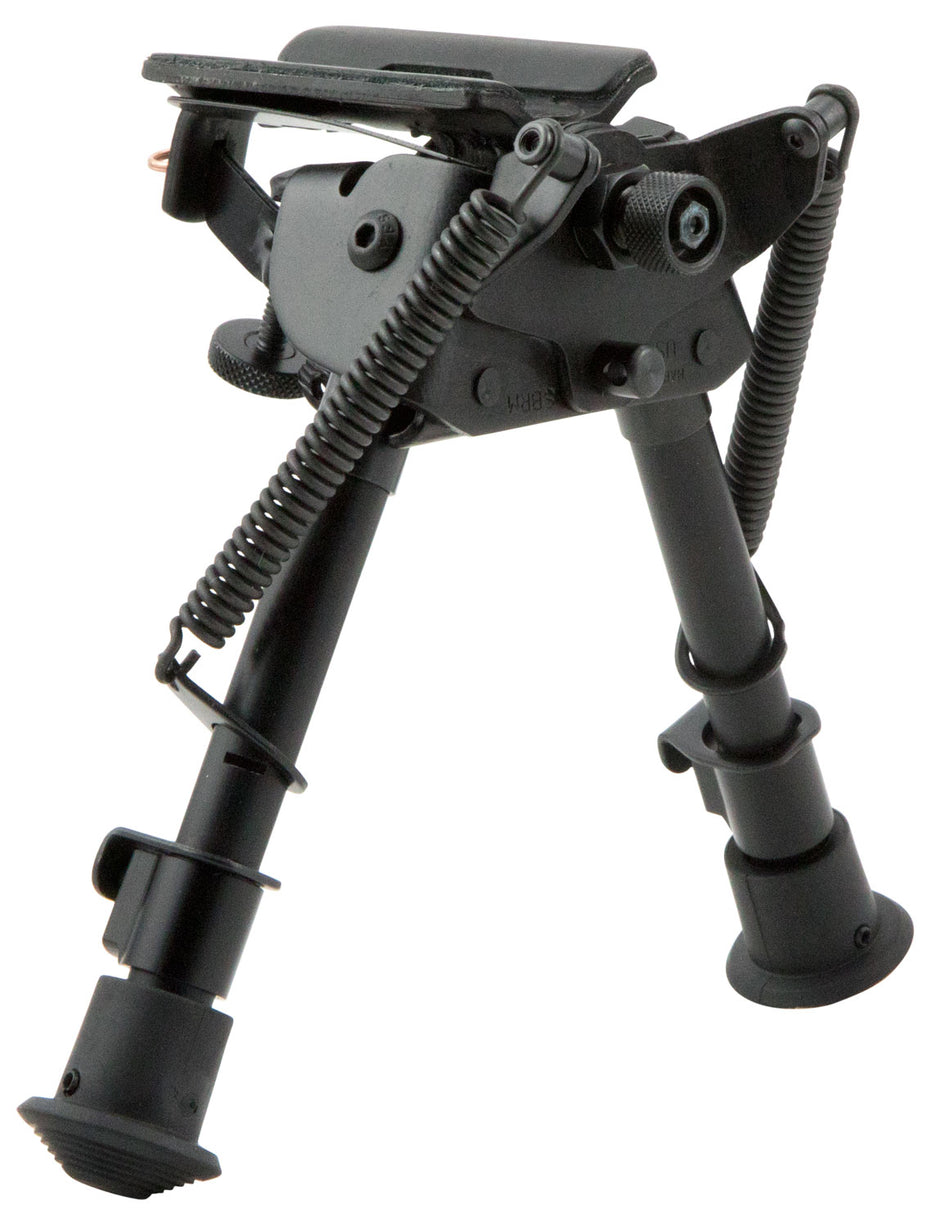 Harris Bipod BRM1A2 Non-Swivel BR Swivel Stud 6-9" Notched Legs Black Anodized