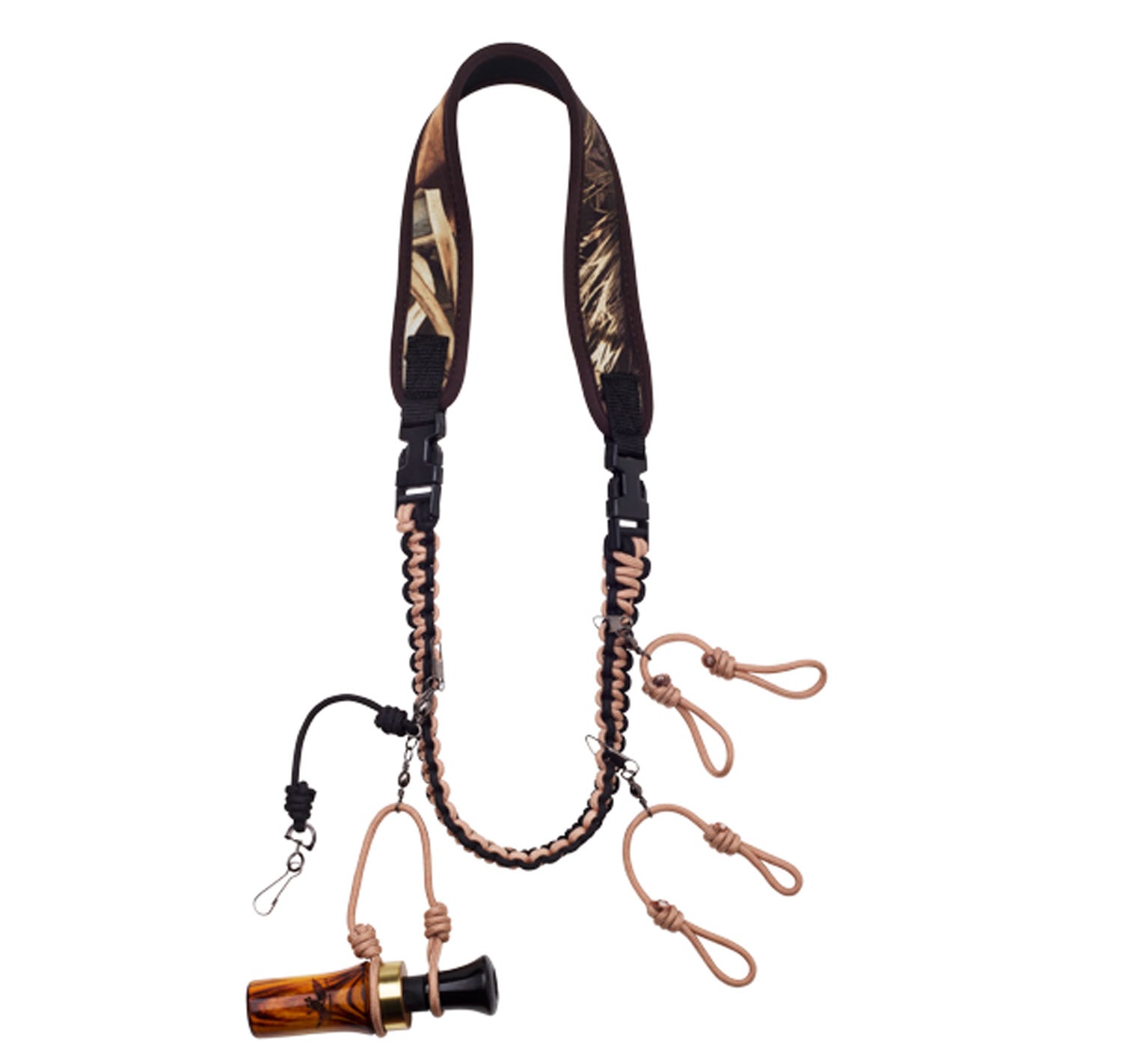 Duck Commander DNBQL3 Camo Neoprene Cut Em Call Lanyard Around-Neck Design