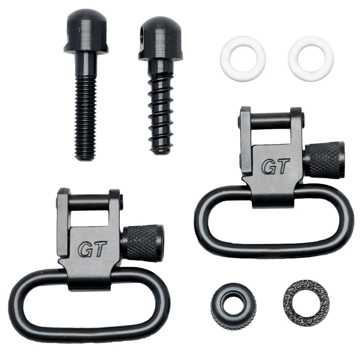 GrovTec Locking Forend Sling Swivel Set – 1" Detachable, Black Oxide Steel, Crosman 1400 Air Rifle