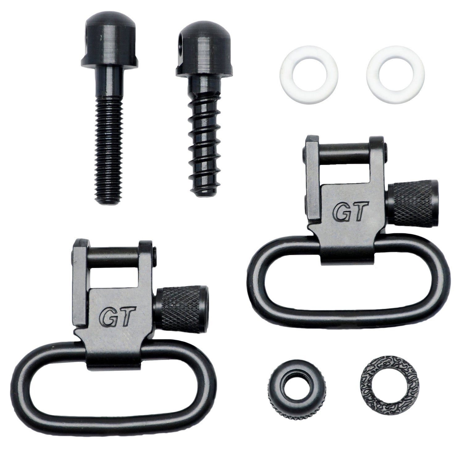 GrovTec Locking Forend Sling Swivel Set – 1" Detachable, Black Oxide Steel, Crosman 1400 Air Rifle