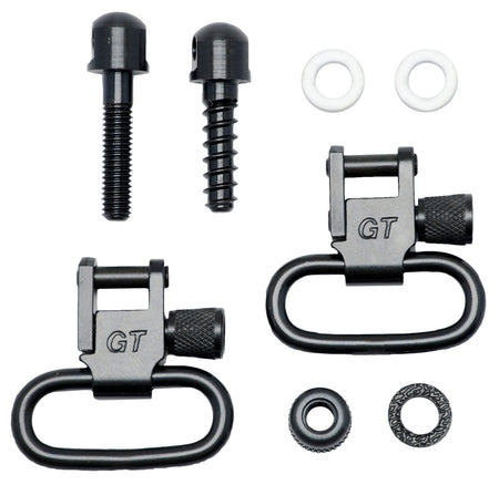 GrovTec Locking Forend Sling Swivel Set – 1" Detachable, Black Oxide Steel, Crosman 1400 Air Rifle