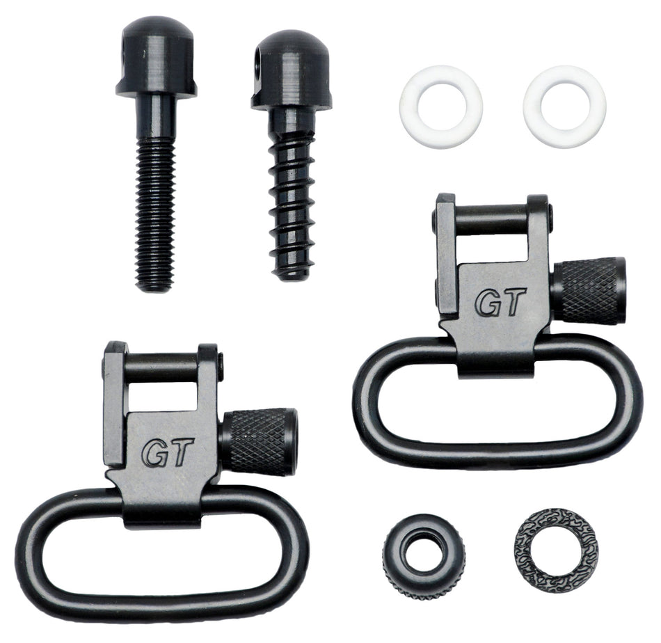 GrovTec Locking Forend Sling Swivel Set – 1" Detachable, Black Oxide Steel, Crosman 1400 Air Rifle