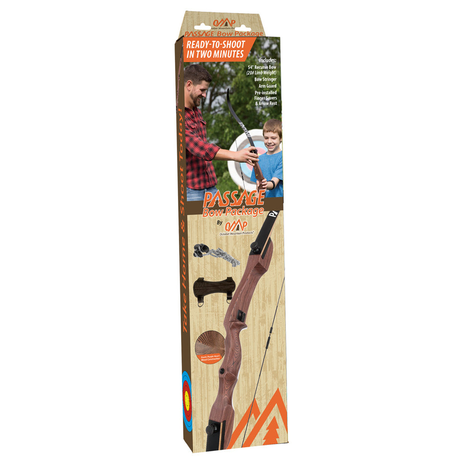 October Mountain Passage 54 in. 20 lb. RH Recurve Bow Package Without Arrows or Quiver