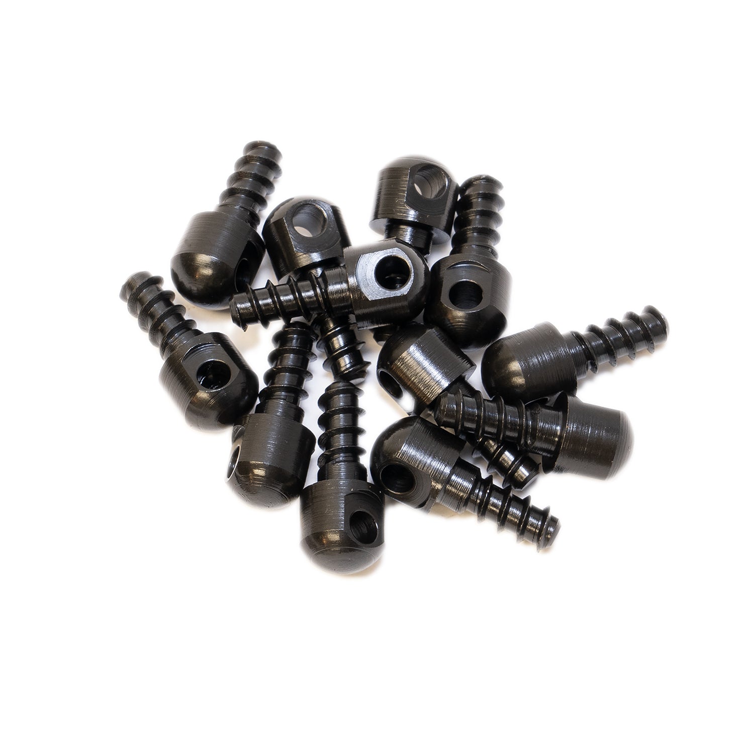 GrovTec US GTHM60 0.5" Black Wood Screw Swivel Studs Pack of 12