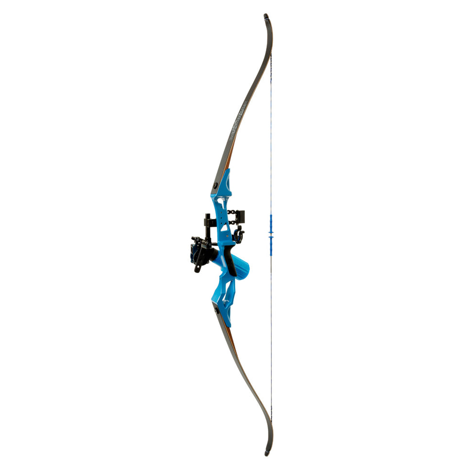Fin Finder Bank Runner Bowfishing Recurve with Winch Pro Reel Blue 35 lb. RH