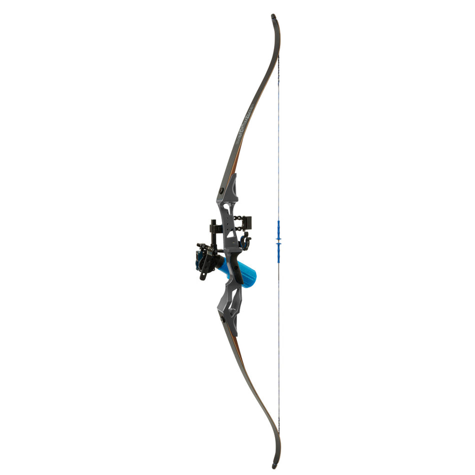 Fin Finder Bank Runner Bowfishing Recurve Bow Package Winch Pro Reel Black 35 lb RH