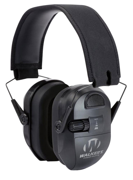 Walker's GWPXPMB Electronic Power Muff 26 dB Over-the-Head Black Folding Design
