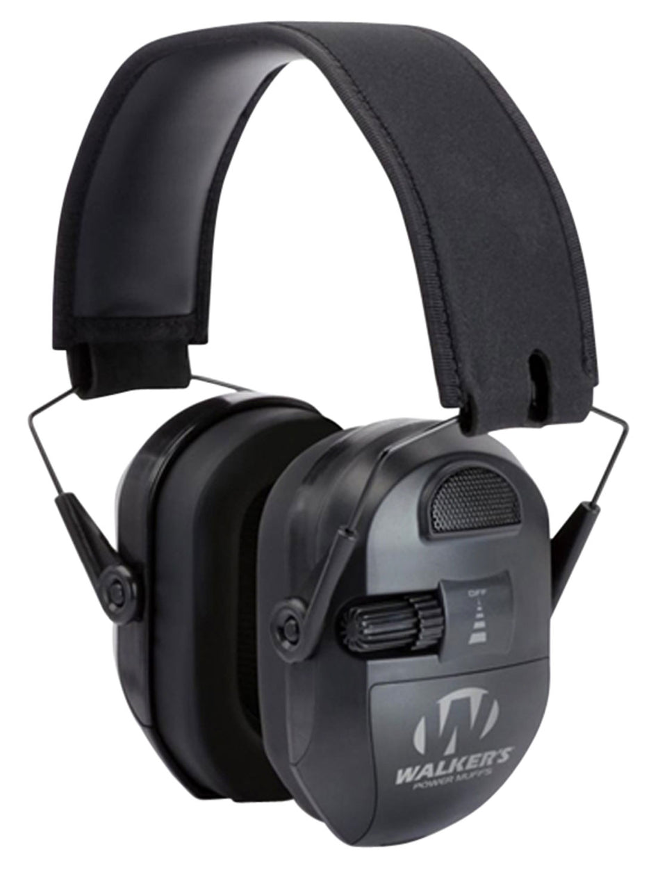 Walker's GWPXPMB Electronic Power Muff 26 dB Over-the-Head Black Folding Design