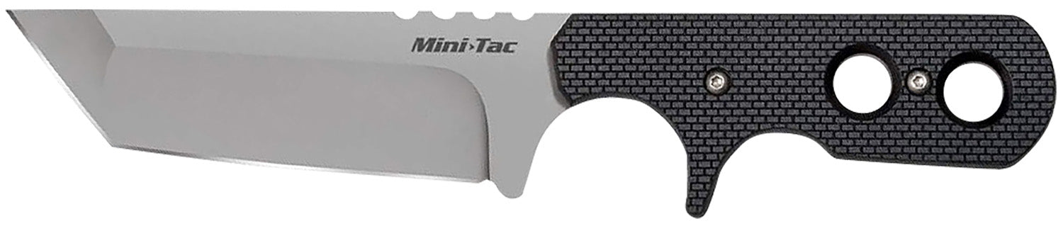 Cold Steel Mini Tac 49HTF 3.75" Fixed Plain Tanto AUS-8A SS Blade with Black Griv-Ex Handle