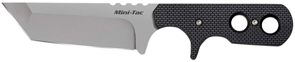 Cold Steel Mini Tac 49HTF 3.75" Fixed Plain Tanto AUS-8A SS Blade with Black Griv-Ex Handle