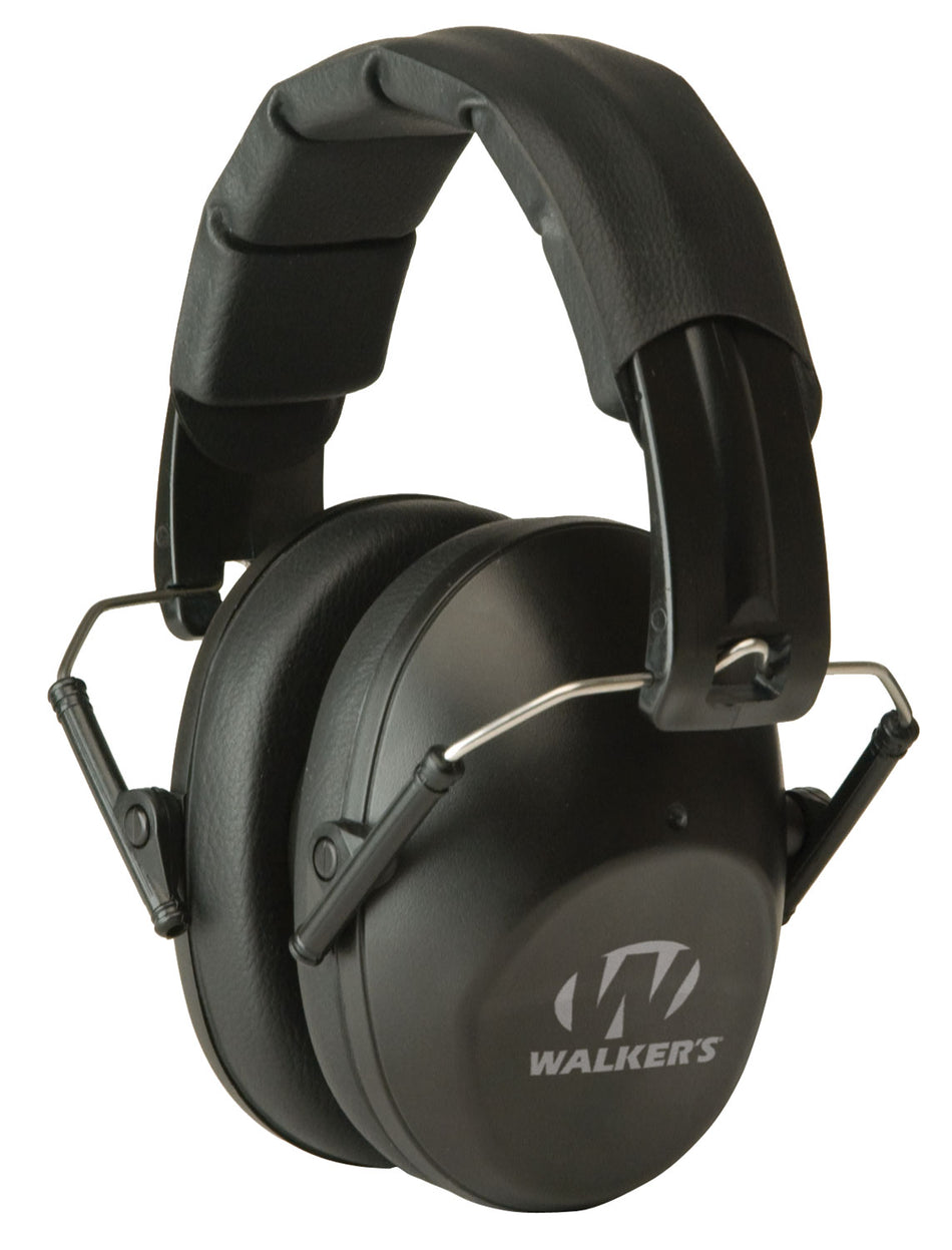 Walker's GWPFPM1 Low Profile Passive Ear Muff 22 dB Folding Over-the-Head Black