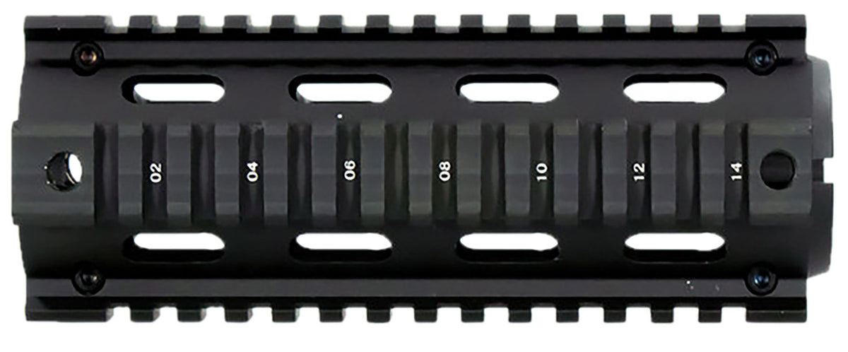Aim Sports 6" M4 Carbine Drop-In Quad Rail Handguard Anodized Black Aircraft Aluminum