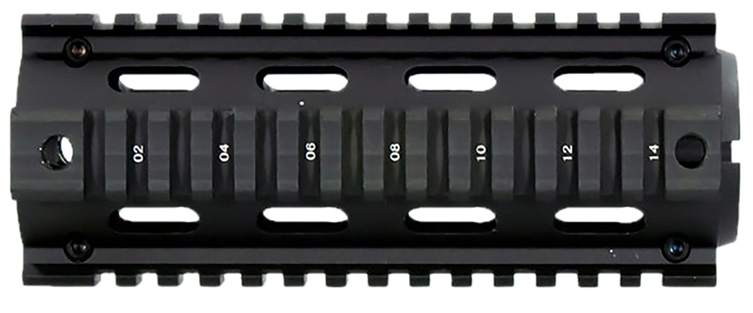 Aim Sports 6" M4 Carbine Drop-In Quad Rail Handguard Anodized Black Aircraft Aluminum