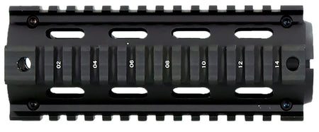 Aim Sports 6" M4 Carbine Drop-In Quad Rail Handguard Anodized Black Aircraft Aluminum