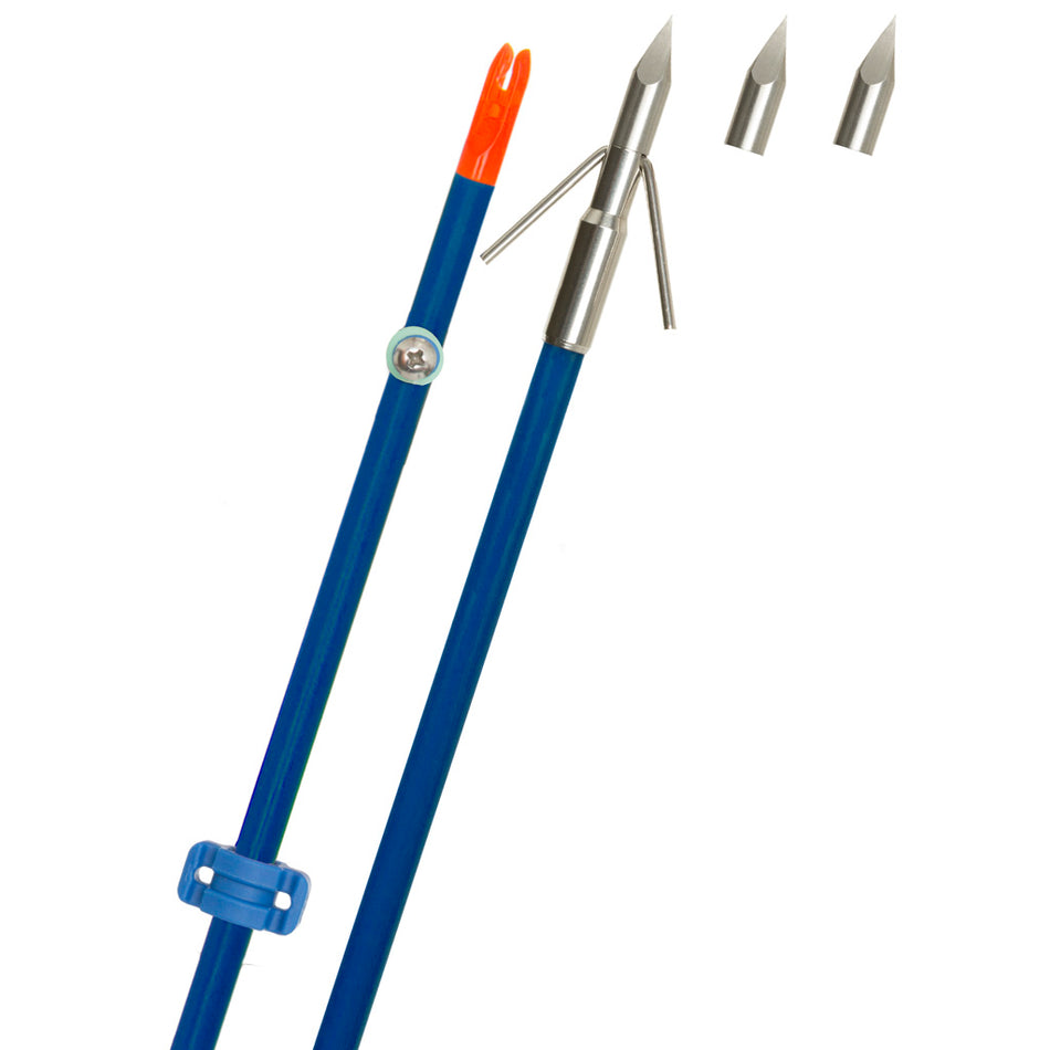 Fin Finder Raider Pro Blue Bowfishing Arrow Riptide Point