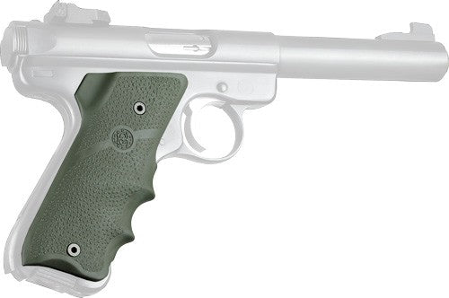 Hogue OD Green Rubber Wrap-Around Grips for Ruger MKII/MKIII