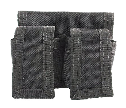 HKS Double Revolver Speedloader Pouch Black Cordura Hook & Loop