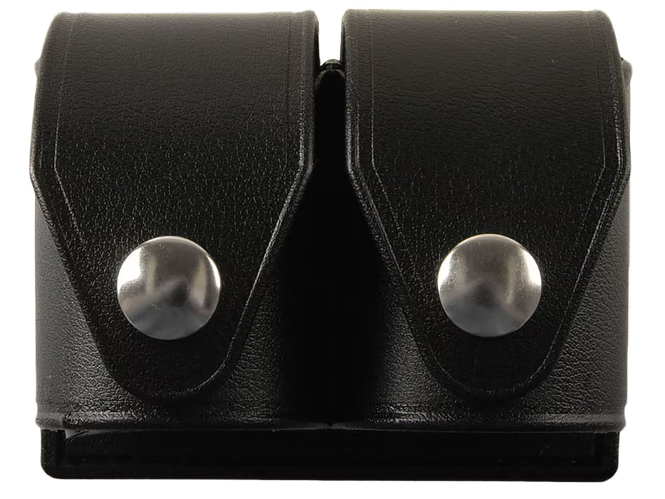 HKS Large Double Revolver Speedloader Pouch Black Hytrel Belt Loop 2.25" Wide