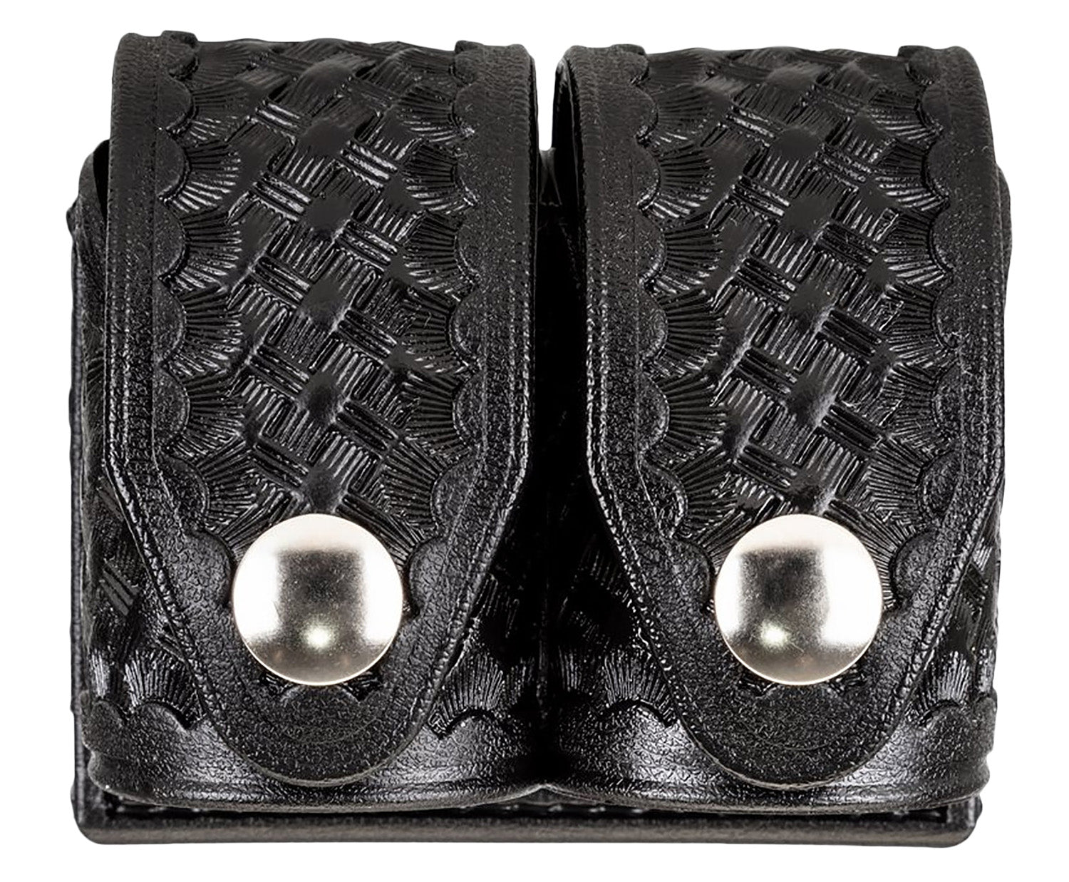 HKS Large Double Revolver Speedloader Pouch Black Hytrel Belt Loop 2.25" Wide