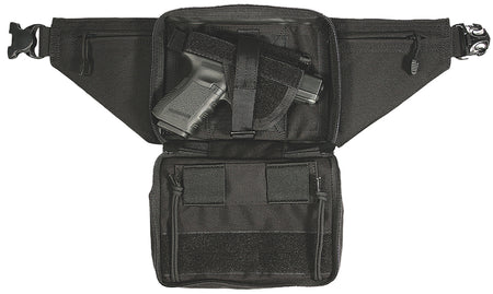 Blackhawk 60WF05BK Discreet Fanny Pack Holster Black Cordura Belt Loop Fits Small to Large Autos & Revolvers Ambidextrous