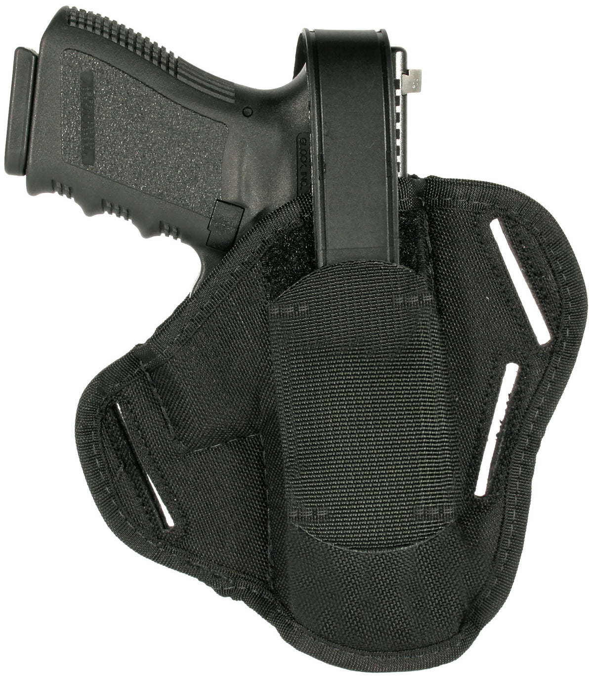 Blackhawk 40CP01BK OWB Pancake Holster Black Nylon Belt Slide Medium Frame .32/.380 Auto 3-4" Barrel Ambidextrous