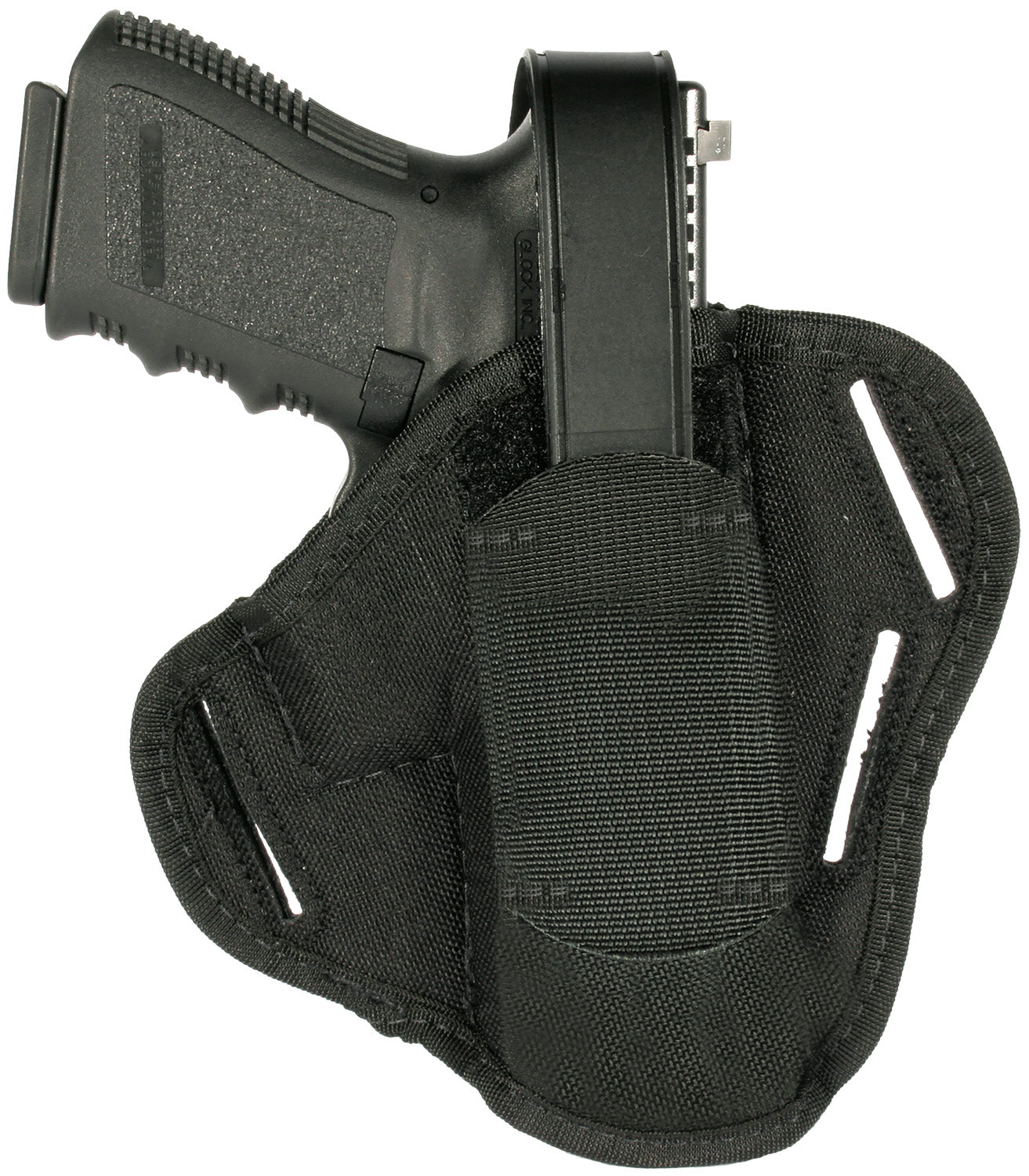 Blackhawk 40CP01BK OWB Pancake Holster Black Nylon Belt Slide Medium Frame .32/.380 Auto 3-4" Barrel Ambidextrous