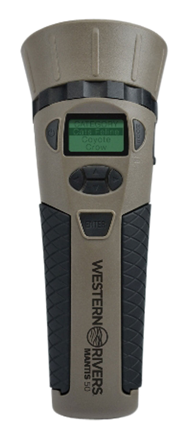 Western Rivers Mantis 50 Electronic Multi-Species Game Call, LCD Screen, Brown