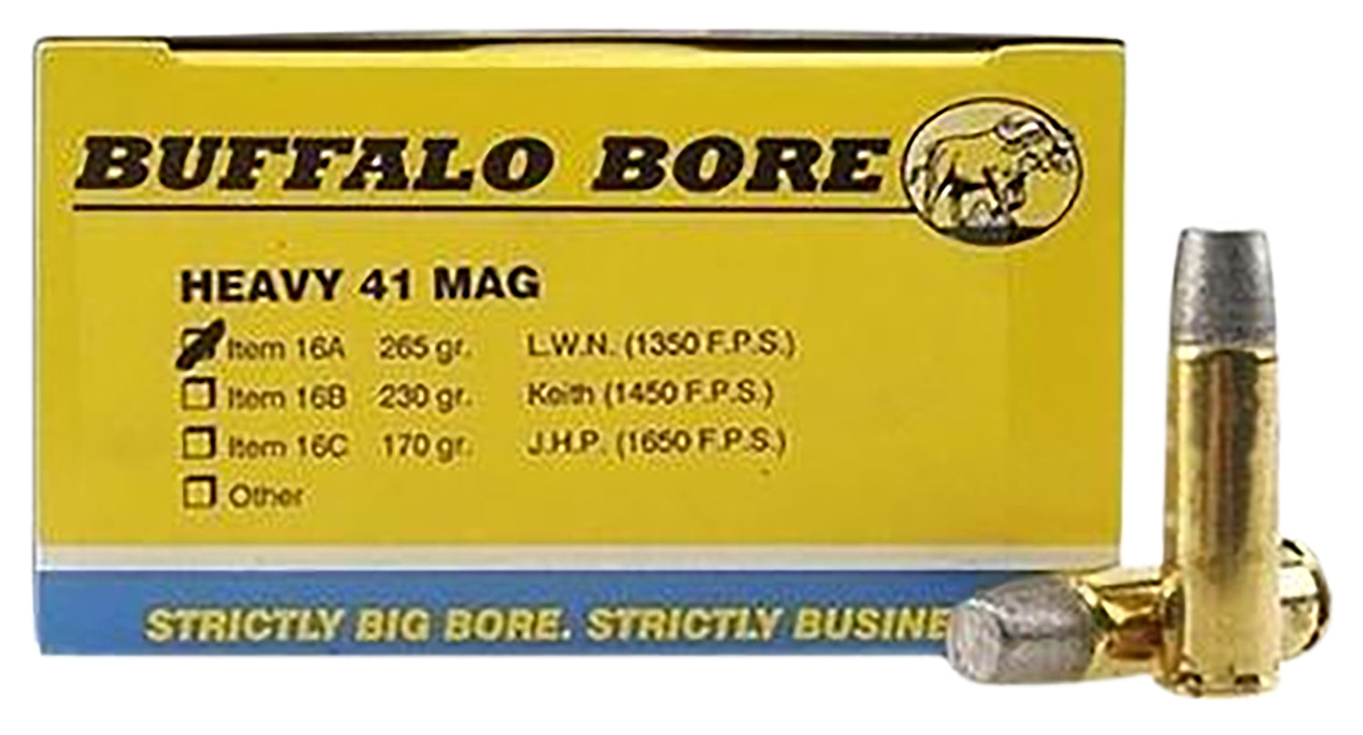 Buffalo Bore .41 Remington Mag 16A20 Heavy Hard Cast Lead 265 Grain