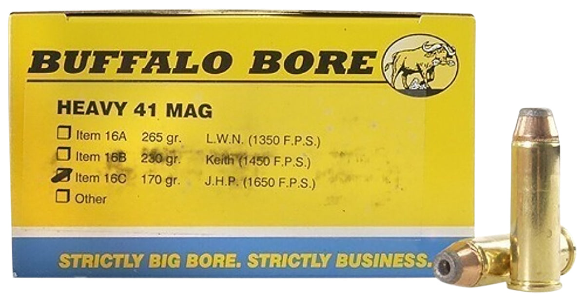 Buffalo Bore .41 Remington Mag 16C20 Heavy Jacketed Hollow Point JHP 170 Grain