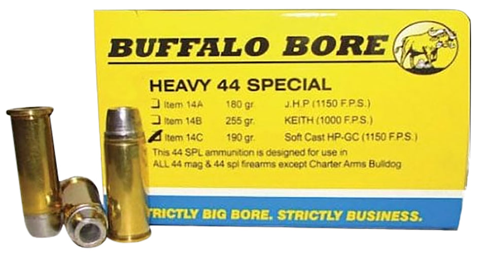 Buffalo Bore .44 S&W Special 14C20 Heavy Soft Cast Hollow Point 190 Grain