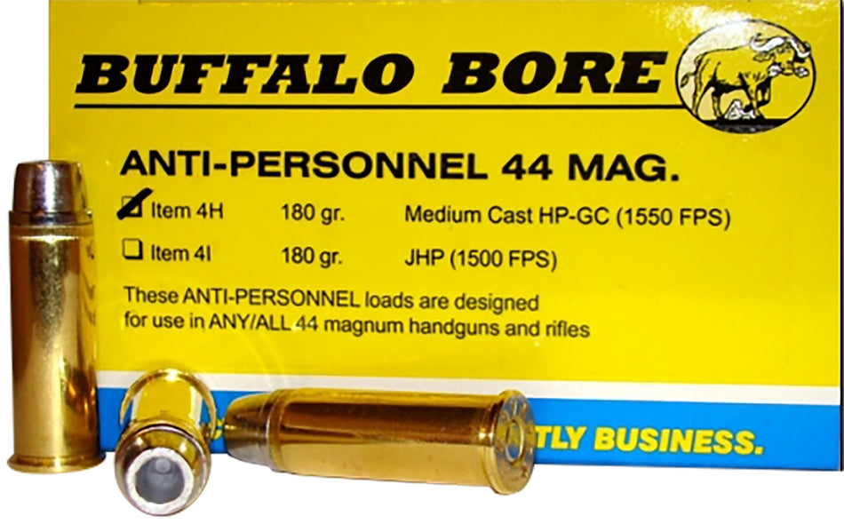 Buffalo Bore .44 Magnum 4H20 Anti-Personnel Medium Cast Hollow Point 180 Grain