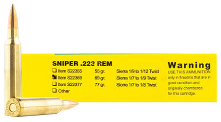 Buffalo Bore .223 Remington S2236920 Sniper Hollow Point Boat Tail HPBT 69 Grain
