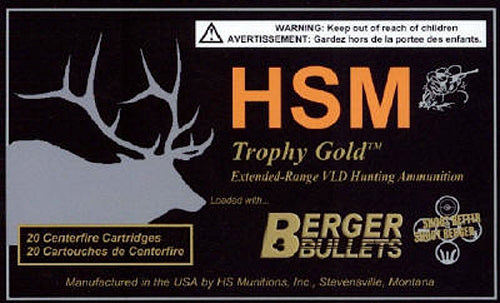 HSM .300 H&H Mag 300HH168VLD Trophy Gold Berger Hunting VLD Match 168 Grain
