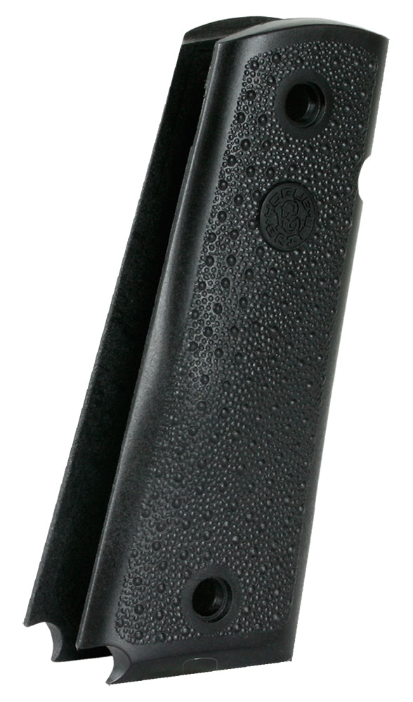 Hogue 45190 1911 Government Black Nylon OverMolded Grip Panels with Palm Swells Cobblestone