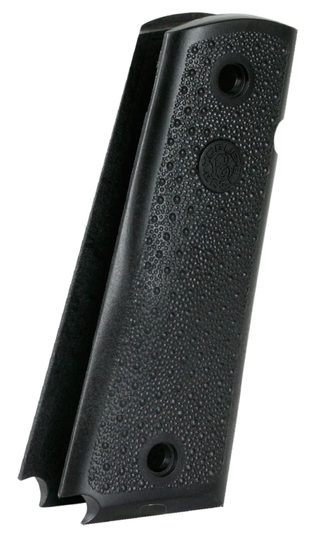 Hogue 45190 1911 Government Black Nylon OverMolded Grip Panels with Palm Swells Cobblestone