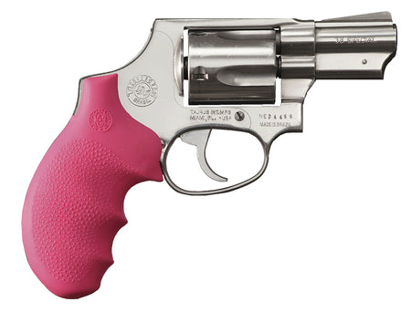 Hogue 67007 Taurus 85 Pink Rubber Cobblestone OverMolded Monogrip with Finger Grooves