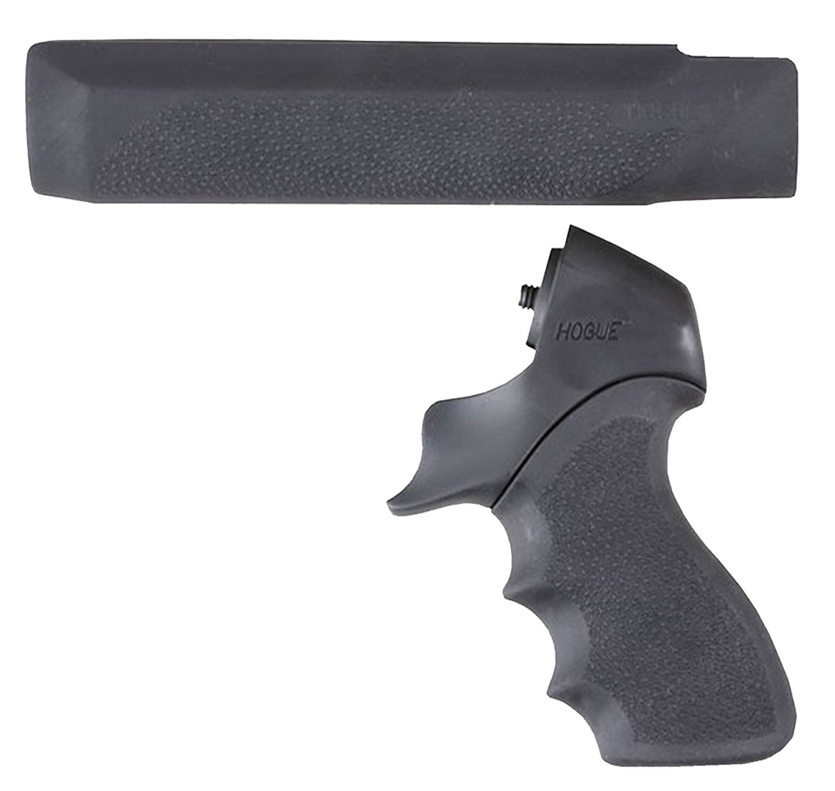 Hogue 05015 Mossberg 500 12 Gauge Tamer OverMolded Black Rubber Pistol Grip and Polymer Forend