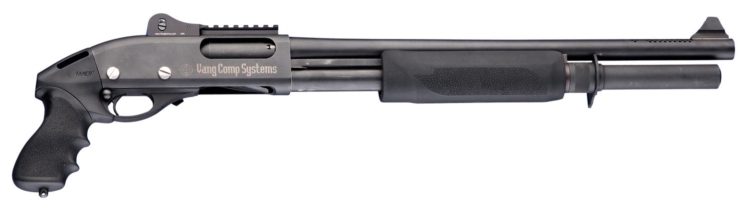 Hogue 08715 Remington 870 Tamer Black Rubber Pistol Grip and Polymer Forend with Finger Grooves