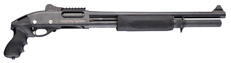 Hogue 08715 Remington 870 Tamer Black Rubber Pistol Grip and Polymer Forend with Finger Grooves