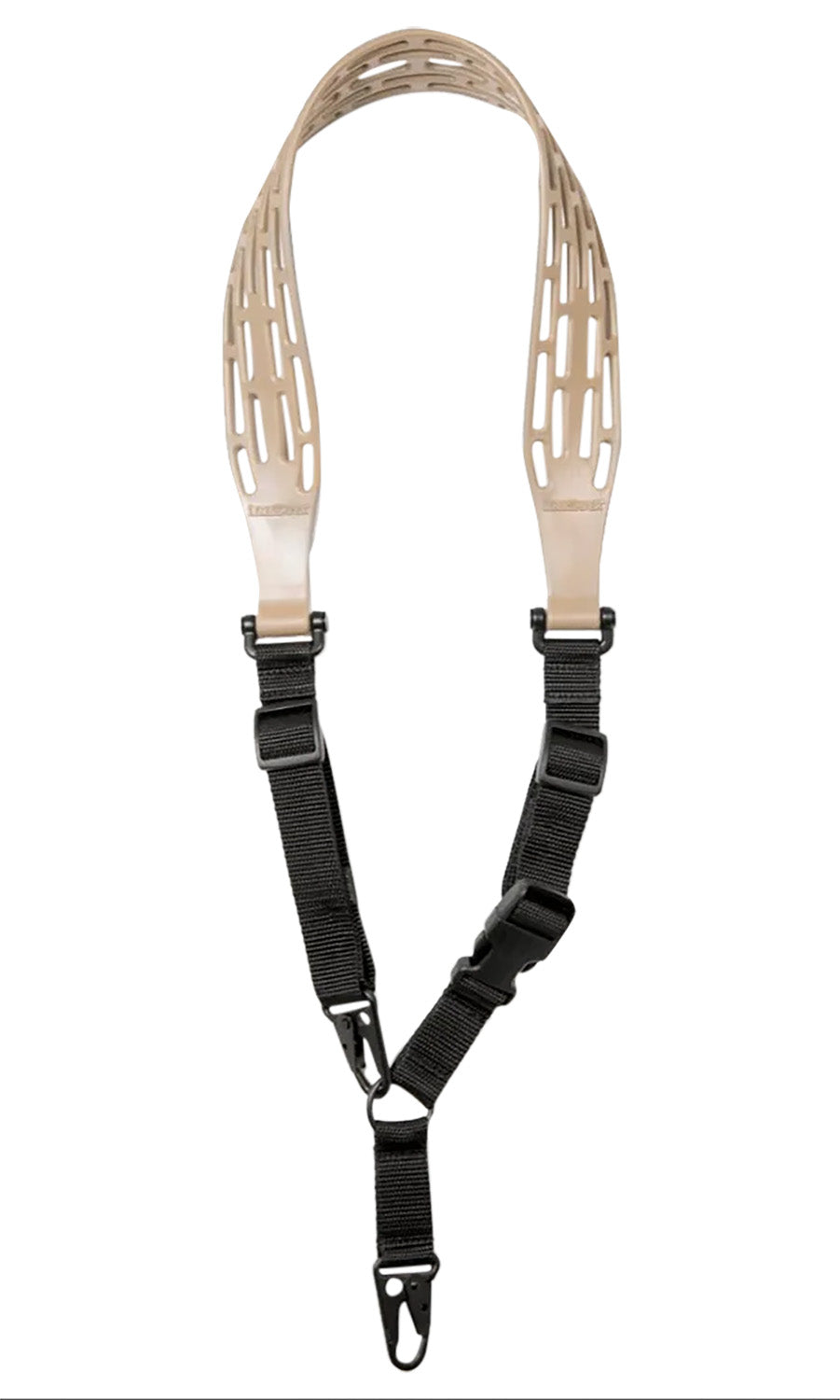 Limbsaver 12140 Tan Black Strap Tactical Nylon Rifle Sling One-Two Point 48 Inch Adjustable