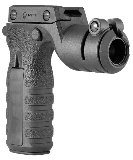 Mission First Tactical RTG Black Polymer React Vertical Grip with Integrated Torch Holder AR