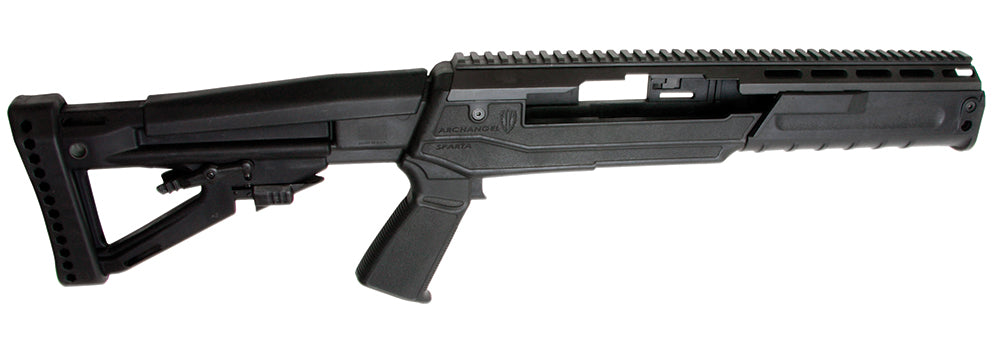 Archangel AA1430 Ruger Mini-14 Mini Thirty Sparta 4-Position Collapsible Conversion Stock Black Synthetic with Pistol Grip