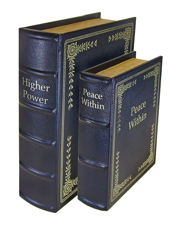 Peace Keeper Diversion Book Concealment Set Black Wood 2 Handgun Capacity